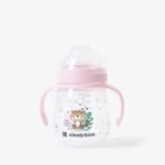 Šolja sa silikonskim piskom 240ml Kikka Boo Savanna - Pink