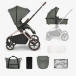 Kikka Boo kolica Kara 2u1 set sa tvrdom korpom - Army Green