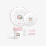 Kikka Boo Set za jelo 4 dela Savanna - Pink