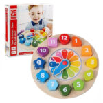 HAPE DEČIJA DRVENA SLAGALICA SAT - Slika 3