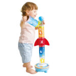 HAPE DEČIJA DRVENA RAKETA KOJA IZDUVAVA LOPTICE - Slika 3