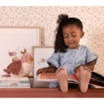 Plišana mazilica za bebe ptica Olivia - Flowers & Butterflies - Slika 2