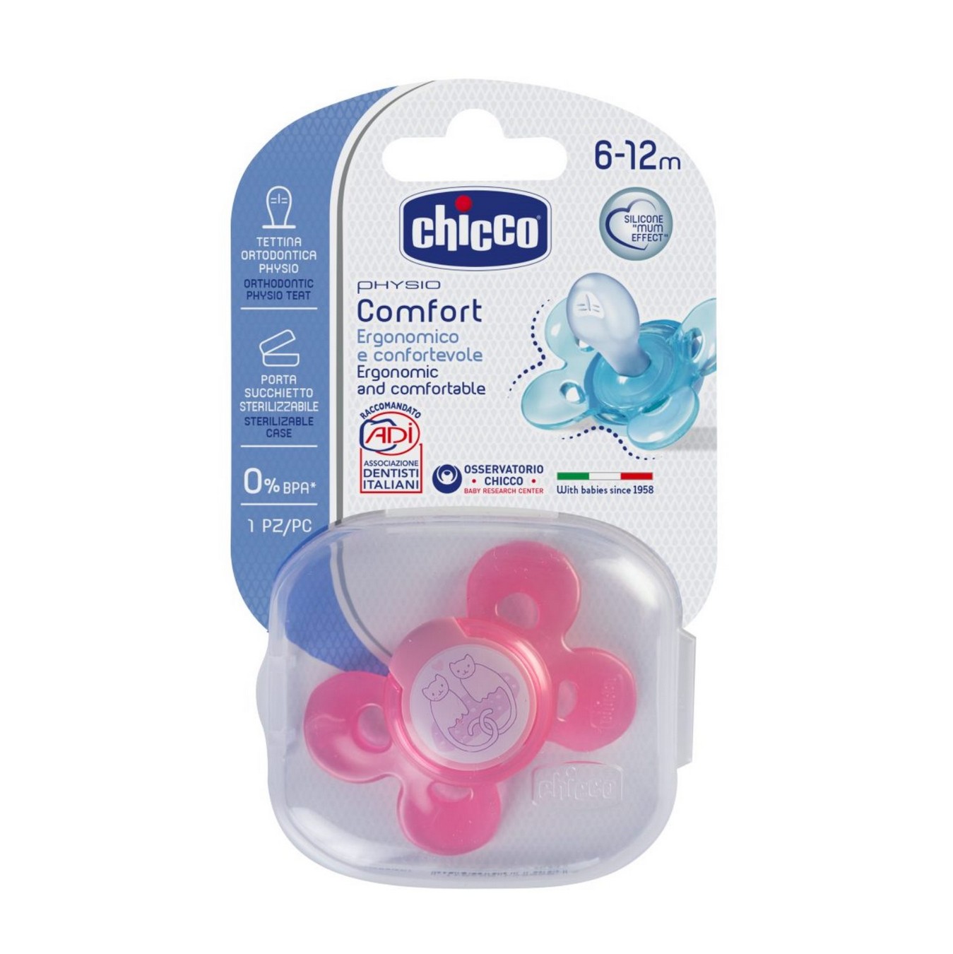 CHICCO LAŽA PHYSIO COMFORT SIL. 6-16M, ROZE