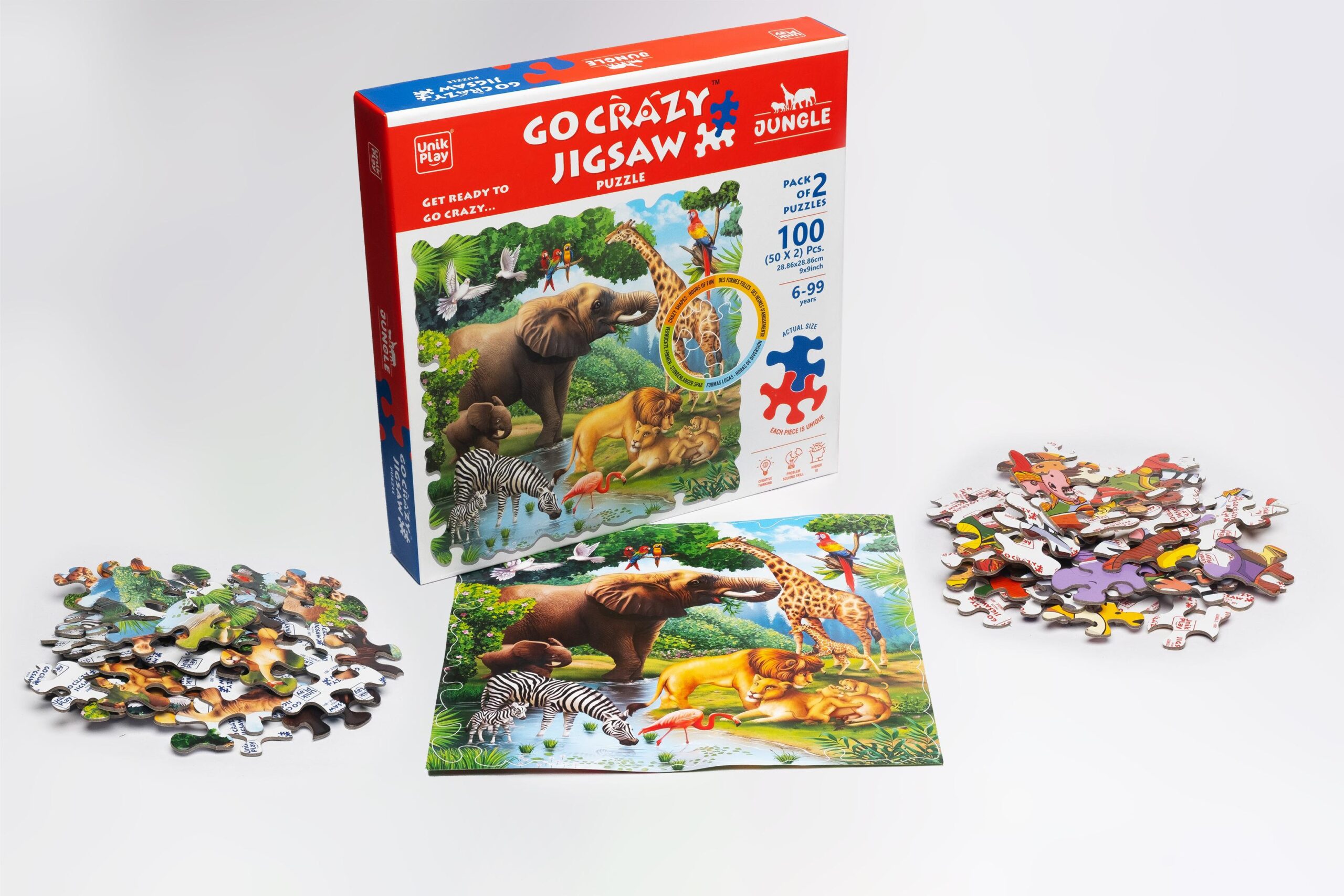 UNIKPLAY ŠAŠAVE PUZZLE DŽUNGLA - SITNI EL.
