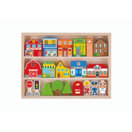 TOOKY TOY DREVENI SET,GRAD