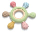 LORELLI SILIKONSKO DRVENA GLODALICA ZA BEBE RUDDER - FRESH GREEN - Slika 3