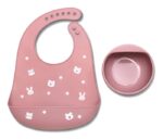 LORELLI SILIKONSKI SET ZA HRANJENJE (2kom) NATURAL - DEEP PINK - Slika 3