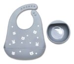 LORELLI SILIKONSKI SET ZA HRANJENJE (2kom) NATURAL - GREY - Slika 3