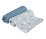 CANPOL BABIES MUSLIN (PELENA 70x70cm) BONJOUR PARIS BLUE - 2kom - Slika 5