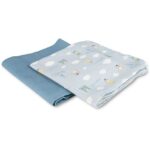 CANPOL BABIES MUSLIN (PELENA 70x70cm) BONJOUR PARIS BLUE - 2kom - Slika 4