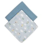 CANPOL BABIES MUSLIN (PELENA 70x70cm) BONJOUR PARIS BLUE - 2kom - Slika 2