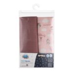 CANPOL BABIES MUSLIN PELENA (70x70cm) BONJOUR PARIS PINK - 2kom