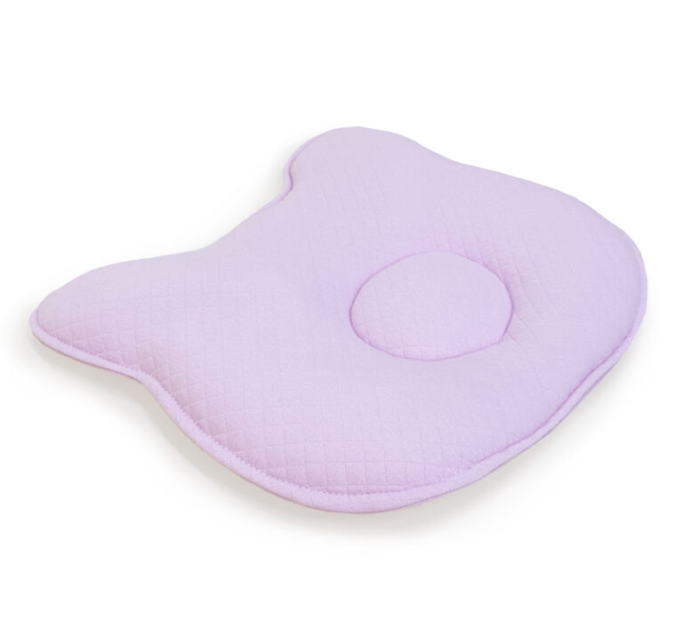 BBO roze jastuk za bebe meda motiv 28x30 cm za krevetac za devojčice