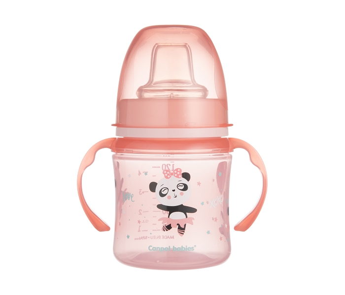 CANPOL BABIES SOLJA SA DRSKAMA KOJE SVETLE U MRAKU 6M+ "EXOTIC ANIMALS" - 120ml - PINK