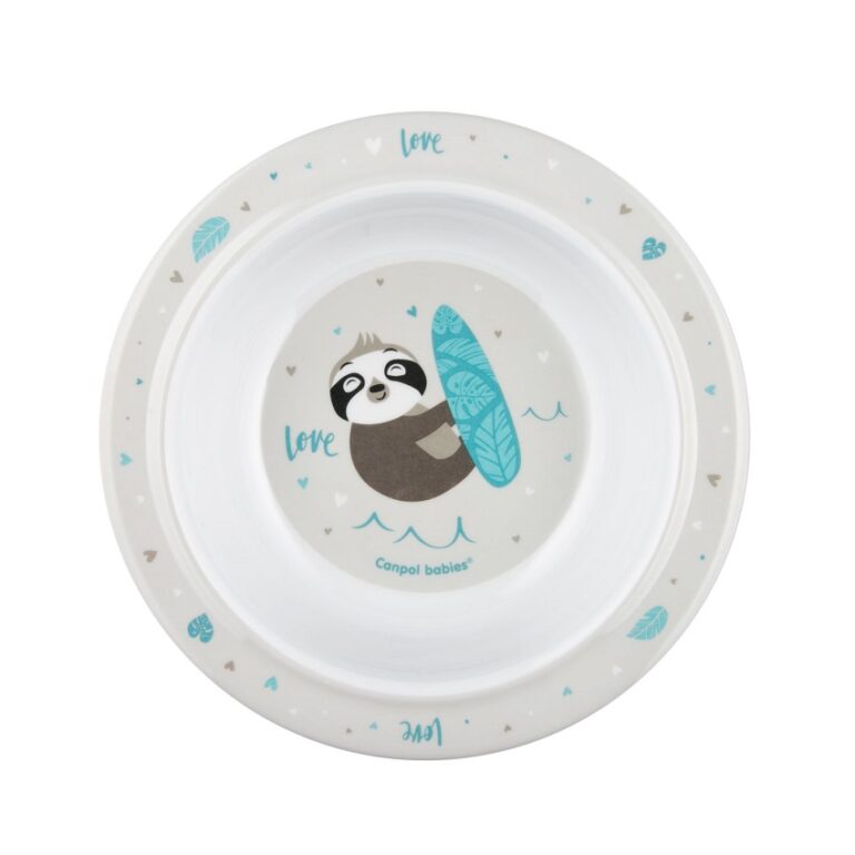 CANPOL BABIES MELAMIN CINIJA SA PRIJANJAJUCIM DNOM 4/519 -  (270ml) EXOTIC ANIMALS GREY