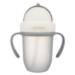 CANPOL BABIES SOLJA SA SILICONSKOM FLIP-TOP SLAMCICOM 210ML MATTE PASTELS - GREY - Slika 2