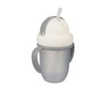 CANPOL BABIES SOLJA SA SILICONSKOM FLIP-TOP SLAMCICOM 210ML MATTE PASTELS - GREY - Slika 5