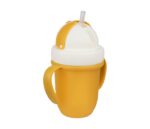 CANPOL BABIES SOLJA SA SILICONSKOM FLIP-TOP SLAMCICOM 210ML MATTE PASTELS - YELLOW - Slika 5