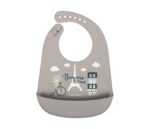 CANPOL BABIES SILIKONSKA PORTIKLA SA DZEPOM BONJOUR PARIS navy beige 74/027