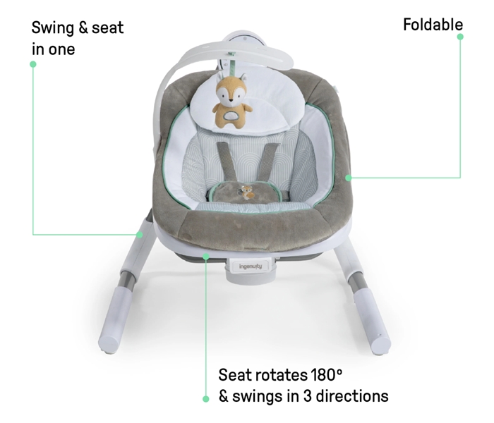 KIDS II INGENUITY LJULJASKA ANYWAY SWAY™  - RAY™ 0-9M (MAX 9KG)12584