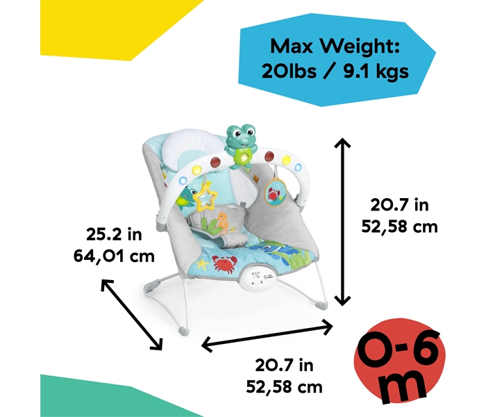 KIDS II BABY EINSTEIN  MUZICKA LEZALJKA KICK TO IT NEPTUNE™ 13102 0-6M (MAX 9KG)